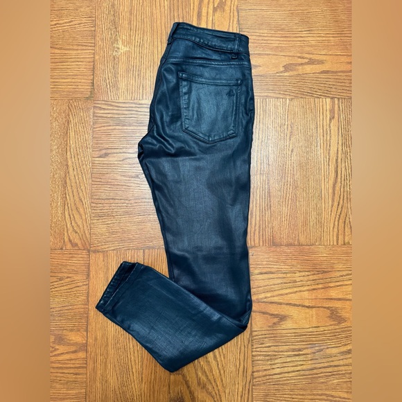 DL1961 Florence Instasculpt Coated Ankle Skinny Jeans in Marin Size 27